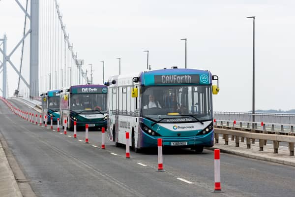 Alexander Dennis autonomous buses running across the Forth Road Bridge between Edinburgh Park and Ferrytoll in Fife are among its diesel vehicles. (Photo by Alexander Dennis)
