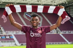 Musa Drammeh has signed a three-year deal with Hearts.