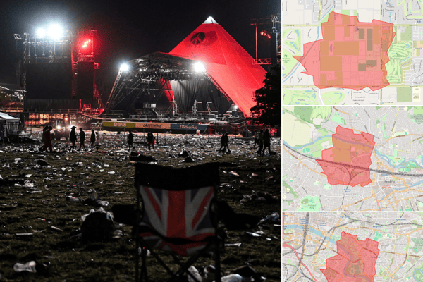 Is Glastonbury Festival bigger than Coachella Festival or even some small countries? A new website can help you discover just how big the festival site is compared to other areas (Credit: Getty Images)
