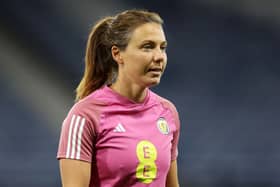 Scotland Women captain Rachel Corsie. Cr. Getty Images.