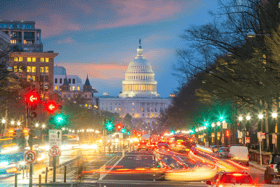 A stunning view of Washington DC.