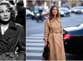 Simple, sleek, stylish: Marlene Dietrich and Alexa Chung working a ladies’ trench