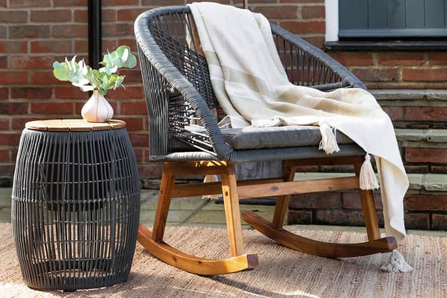 Outdoor Rope Weave Rocking Chair