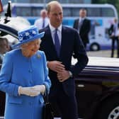 The late Queen Elizabeth with her grandson Prince William.