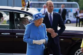 The late Queen Elizabeth with her grandson Prince William.