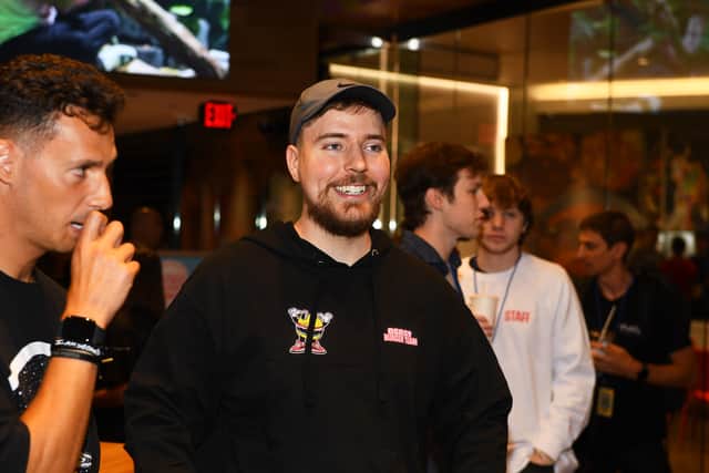 MrBeast. (Photo by Dave Kotinsky/Getty Images for MrBeast Burger)
