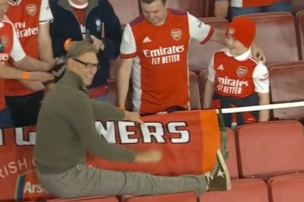 Strictly’s Tony Adams dances for fans at Arsenal v Liverpool