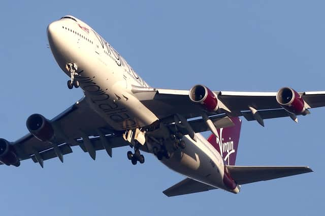 A Virgin Atlantic Boeing 747.