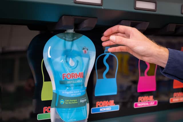 Lidl is trialling the mess-free smart refills for laundry detergent to reduce plastic waste and help customer save money on their shopping