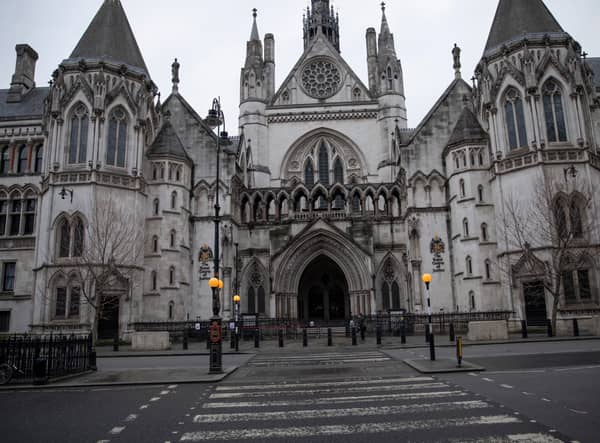 A general view of the Royal Courts of Justice in London.
