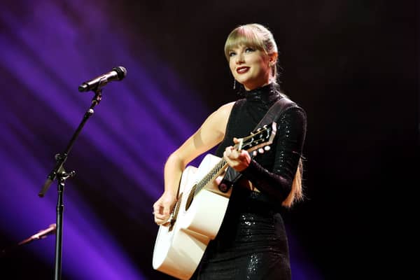 NSAI Songwriter-Artist of the Decade honoree, Taylor Swift performs onstage during NSAI 2022 Nashville Songwriter Awards at Ryman Auditorium on September 20, 2022 in Nashville, Tennessee. (Photo by Terry Wyatt/Getty Images)