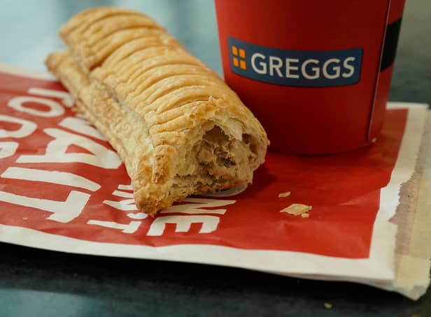 <p>MANCHESTER, ENGLAND - JANUARY 06: In this photo illustration, a Greggs vegan sausage roll lays on a table on January 06, 2019 in Manchester, England. Greggs bakers recently launched the vegan sausage roll to compliment its popular meat sausage roll. The new vegan filling is made out of the company's own bespoke Quorn filling. (Photo Illustration by Christopher Furlong/Getty Images)</p>
