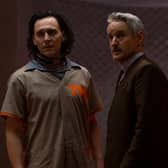 (L-R): Loki (Tom Hiddleston) and Mobius (Owen Wilson) in season 1 of Marvel’s Loki (Photo: Courtesy of Marvel Studios)
