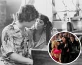 Bruno Martelli (Lee Curreri) tries to convince Coco Hernandez (Irene Cara) they should form a rock band, in a scene from 'Fame'. Inset: Irene Cara performs before the AFL Grand Final match in 2006