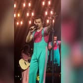 Video footage shows Harry Styles asking the crowd to move back slowly to stop fans being crushed against the handrails.