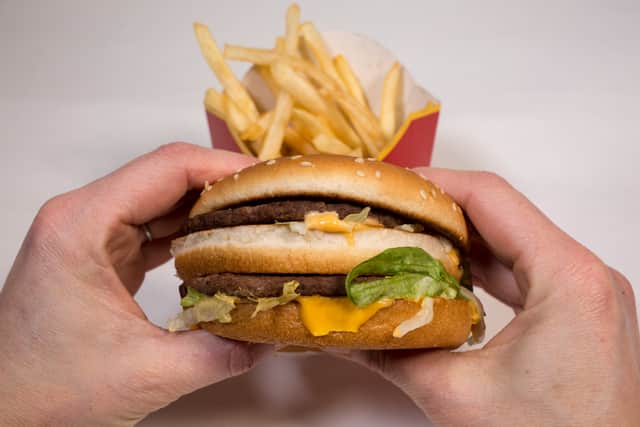 Burger and fries