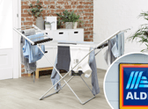 Aldi has re-launched its popular heated clothes airer to help people save money this winter.