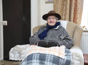 Ivor Gardner, a 103-year-old WW2 veteran who has spent the winter without heating after an energy left him without a working meter is keeping warm - under tea towels and wearing oven gloves.