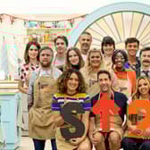 Pictured is the Celebrity GBBO line-up for 2023. Back Row - Ellie Taylor, Joe Thomas, Paddy McGuinness, Coleen Nolan, Tom Daley, Adele Roberts. Lucy Beaumont, David Morrissey. Middle Row - Tim Key, Jessica Hynes, Gemma Collins, AJ Odudu, Mike Wozniak, Judi Love, Deborah Meaden, Jay Blades. Front Row - Rose Matafeo, David Schwimmer, Jesy Nelson, Tom Davis. Pic: Channel 4