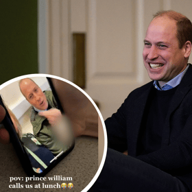 Prince William shocked the teens during their school lunch break