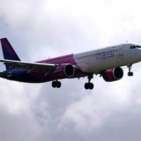 A Wizz Air jet (Photo by BEN STANSALL/AFP via Getty Images)