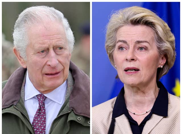 King Charles III (left) and Ursula von der Leyen, President of the European Commission. 