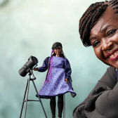 Dr Maggie Aderin-Pocock with her Barbie doll (Photo: Mattel/ Michael Bowles)