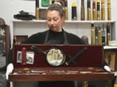 A Victorian vampire slaying kit containing a wooden stake and holy water is up for auction and set to sell for thousands of pounds. The kit which includes a number of tools useful to anyone should they encounter a bloodthirsty vampire originally belonged to a priest living in Wollas Hall, Worcestershire during the late 1800s.