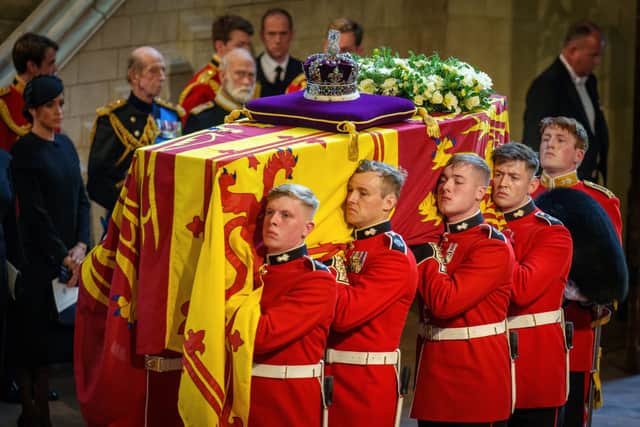 The eight 1st Battalion Grenadier Guards who carried the coffin of Queen Elizabeth II have been honoured for the service to the late monarch