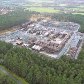  A general view of The Wytch Farm oil production centre, on March 27, 2023 in Poole, England