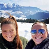 Anne-marie and Rachel in the mountains. 