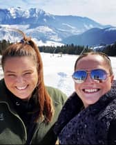 Anne-marie and Rachel in the mountains. 