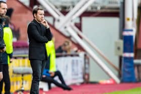 Ian Cathro on the Hearts touchline during a League Cup match against Dunfermline in July, 2017.