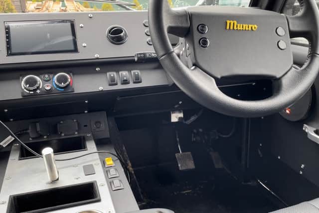 The Munro MK_1 EV interior is unapologetically utilitarian