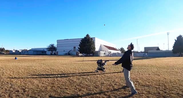 Farthest throw and catch of a sausage roll in the mouth (photo: You Tube, David Rush)
