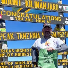Andy Reid climbed Mt Kilimanjaro (photo: Guinness World Records) 