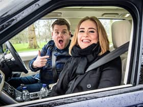 Adele joins James Corden for Carpool Karaoke on “The Late Late Show with James Corden in 2016 (12:37 -- 1:37 AM, ET/PT) on the CBS Television Network. (Photo by Craig Sugden/CBS via Getty Images) 
