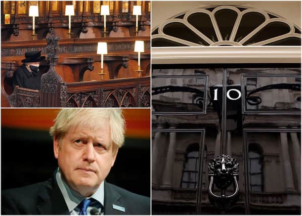 Two parties were reportedly held in Downing Street the night before the Queen sat alone at the Duke of Edinburgh’s funeral. (Getty Images)