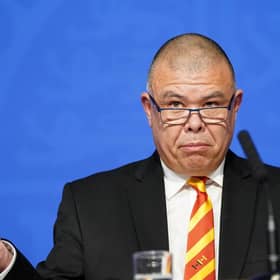 Britain’s Deputy Chief Medical Officer for England Jonathan Van-Tam attends a media briefing on the latest Covid-19 update, at Downing Street, central London on November 29, 2021 (Photo by STEFAN ROUSSEAU/POOL/AFP via Getty Images)