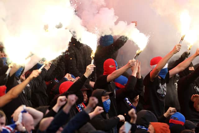 The consultation could lead to fans who set off flares at matches receiving a ban. Picture: Getty