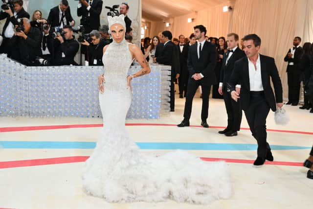 US rapper Doja Cat arrives for the 2023 Met Gala at the Metropolitan Museum of Art. Image: Getty