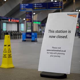 More walk-outs have been arranged for May and June by the main rail union, the RMT, and the train drivers’ union, Aslef. (Photo by Leon Neal/Getty Images)