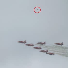 A photographer has snapped a ‘UFO’ - flying over the Coronation.  
