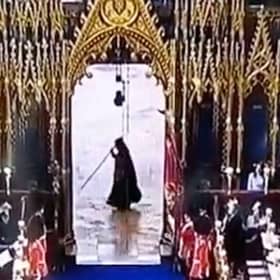 The ‘Grim Reaper’, as seen during the King’s coronation ceremony (Photo: BBC)