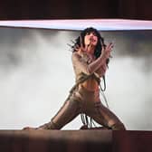 Singer Loreen performs on behalf of Sweden during the final of the Eurovision Song contest 2023.