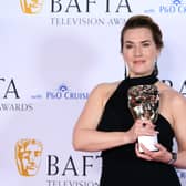 Kate Winslet with her BAFTA award