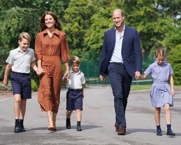 The Prince and Princess of Wales with their three children