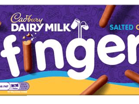 Cadbury Dairy Milk Fingers Salted Caramel combines its iconic crisp biscuit coated in delicious Cadbury Dairy Milk chocolate with caramel flavour and a hint of salt. 