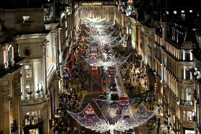 London's lit up West End (photo: Doug Peters/PA Wire)