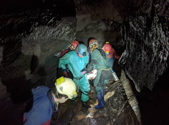 Handout photo from the Facebook page of the South & Mid Wales Cave Rescue Team